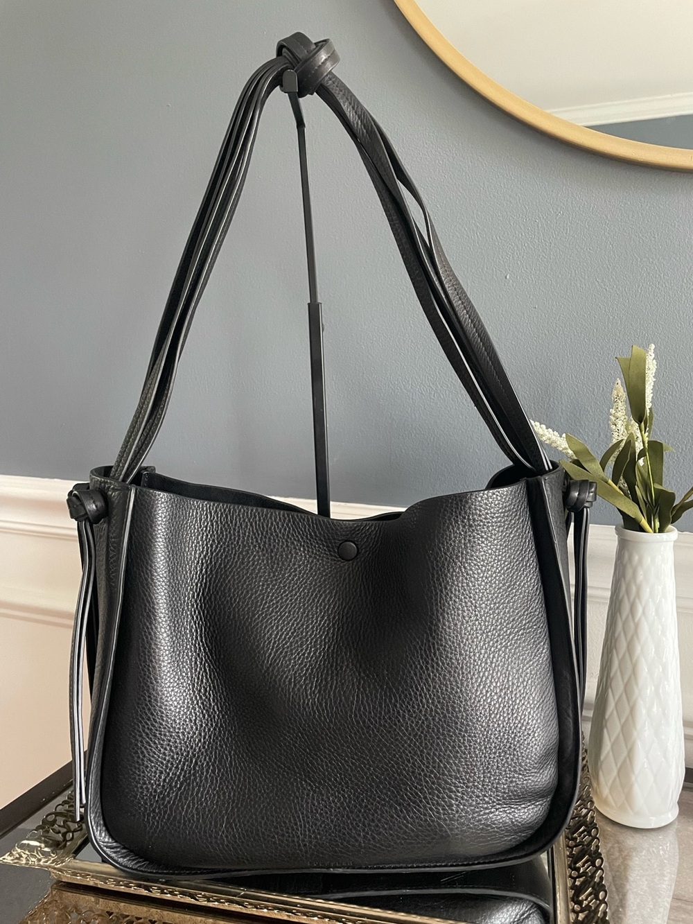 Loeffler Randall Marine Leather Shoulder Bag